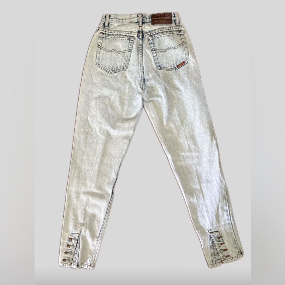 Distressed Cute Vintage Jordache Size 5/6 High Waisted Acid Washed Denim Jeans